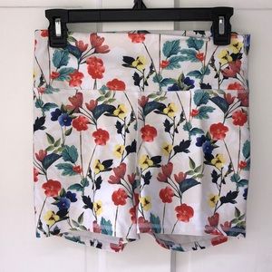 Floral Spandex Gym Shorts